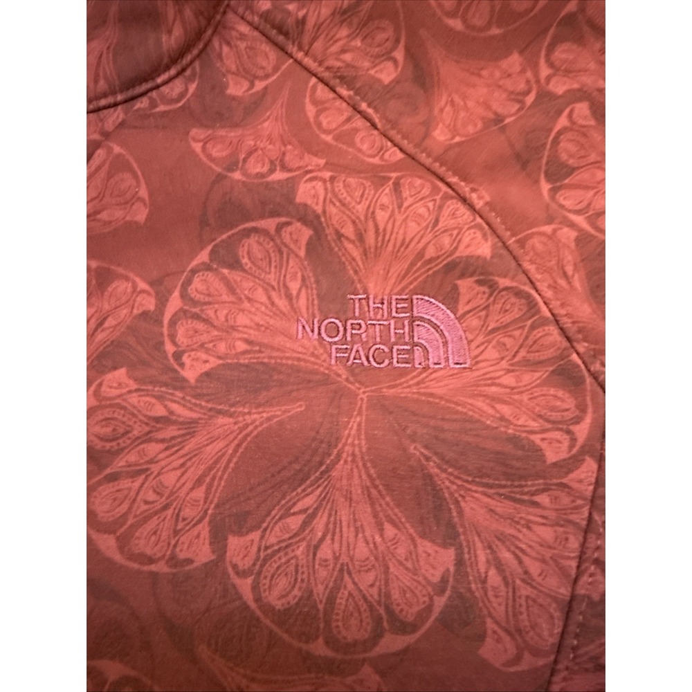 The North Face Women's Burgundy Apex Bionic Softshell Jacket Floral Size XL - Picture 3 of 8